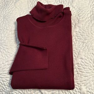 Burgundy turtle neck sweater